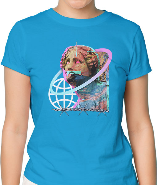 Дамска тениска с щампа Цветно лято F13033 - TShirtArtShop.com