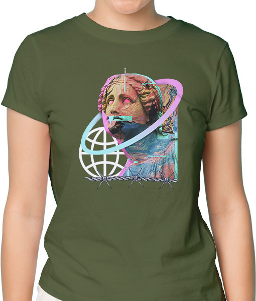 Дамска тениска с щампа Цветно лято F13033 - TShirtArtShop.com