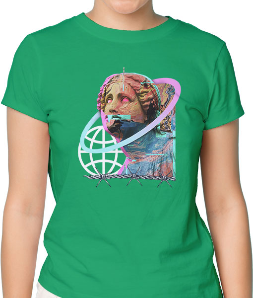 Дамска тениска с щампа Цветно лято F13033 - TShirtArtShop.com