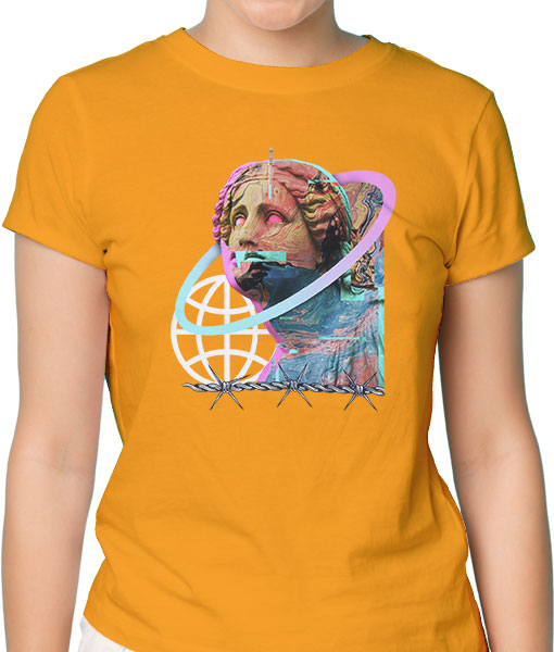 Дамска тениска с щампа Цветно лято F13033 - TShirtArtShop.com