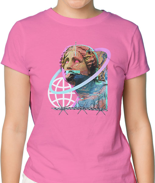 Дамска тениска с щампа Цветно лято F13033 - TShirtArtShop.com