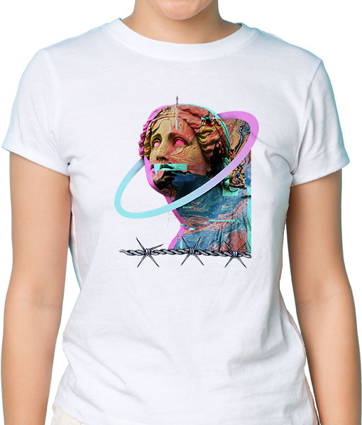 Дамска тениска с щампа Цветно лято F13033 - TShirtArtShop.com