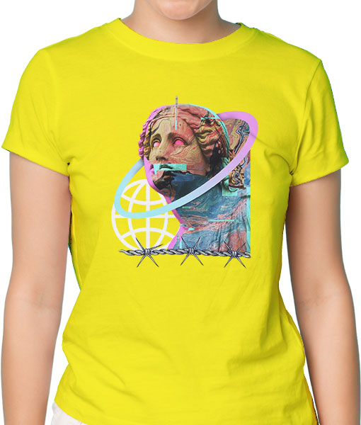 Дамска тениска с щампа Цветно лято F13033 - TShirtArtShop.com