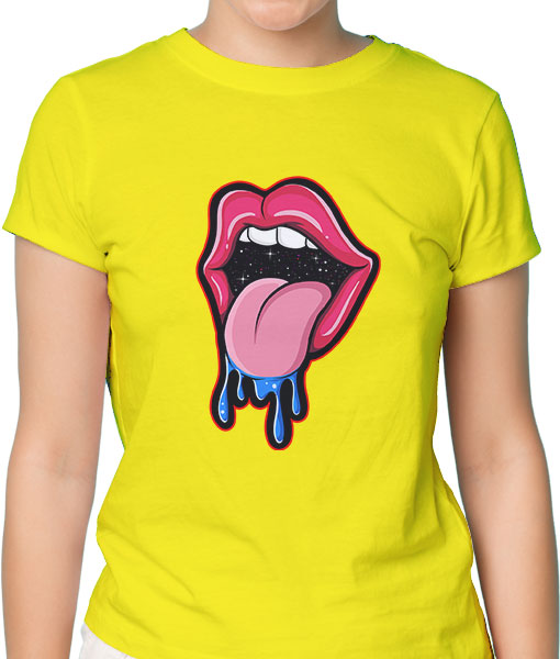 Дамска тениска с щампа Цветно лято F13037 - TShirtArtShop.com