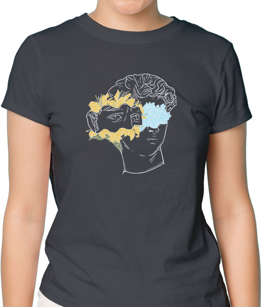 Дамска тениска с щампа Цветно лято F1303 - TShirtArtShop.com