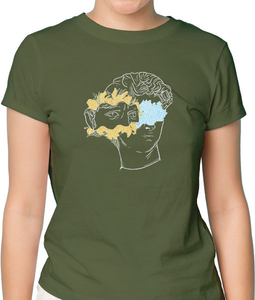 Дамска тениска с щампа Цветно лято F1303 - TShirtArtShop.com