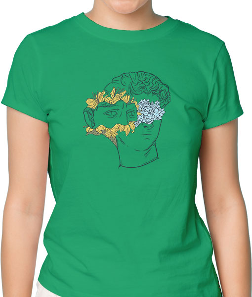 Дамска тениска с щампа Цветно лято F1303 - TShirtArtShop.com