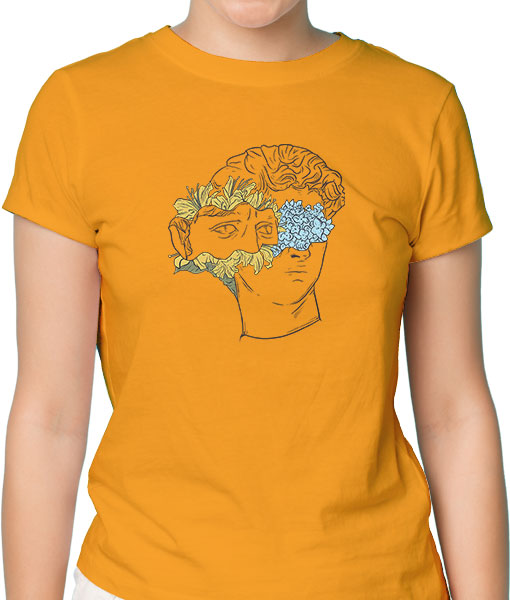 Дамска тениска с щампа Цветно лято F1303 - TShirtArtShop.com