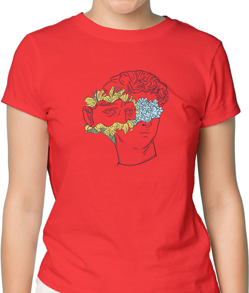 Дамска тениска с щампа Цветно лято F1303 - TShirtArtShop.com