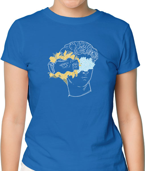 Дамска тениска с щампа Цветно лято F1303 - TShirtArtShop.com