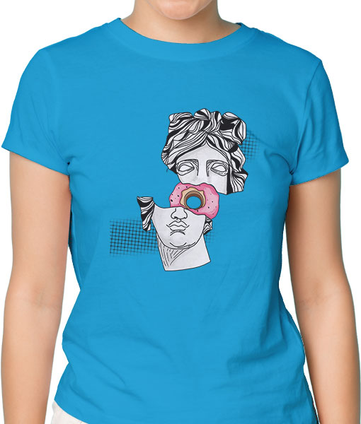 Дамска тениска с щампа Цветно лято F15033 - TShirtArtShop.com