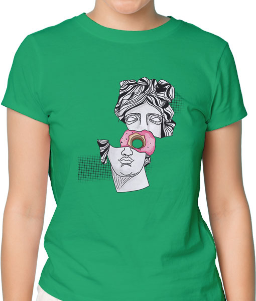 Дамска тениска с щампа Цветно лято F15033 - TShirtArtShop.com