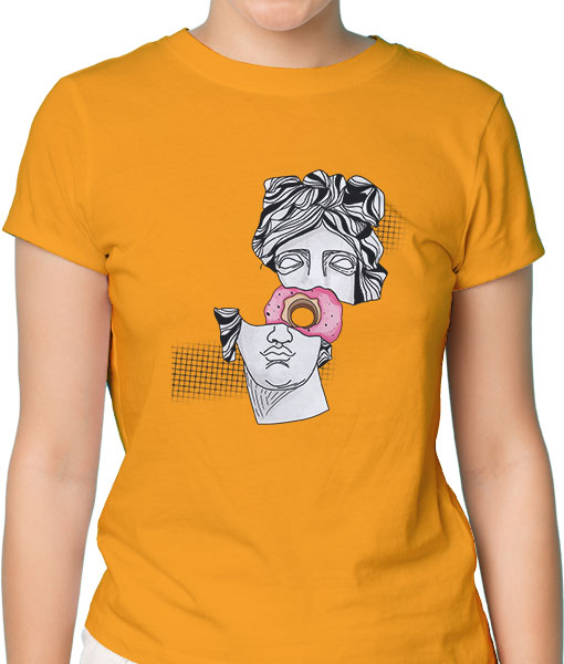 Дамска тениска с щампа Цветно лято F15033 - TShirtArtShop.com