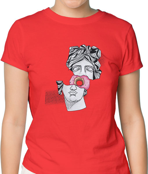 Дамска тениска с щампа Цветно лято F15033 - TShirtArtShop.com