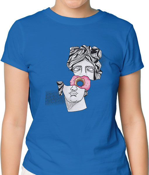 Дамска тениска с щампа Цветно лято F15033 - TShirtArtShop.com
