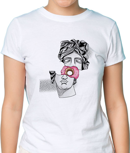 Дамска тениска с щампа Цветно лято F15033 - TShirtArtShop.com