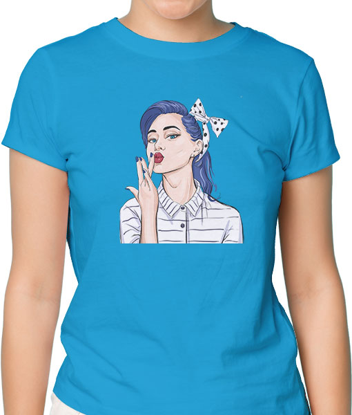 Дамска тениска с щампа Цветно лято F160310 - TShirtArtShop.com