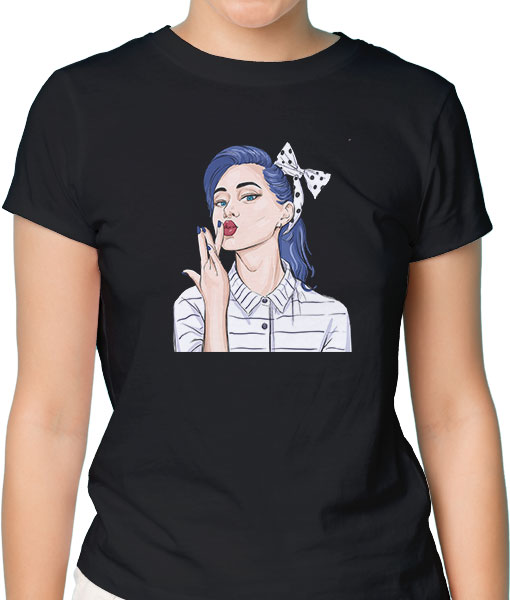 Дамска тениска с щампа Цветно лято F160310 - TShirtArtShop.com