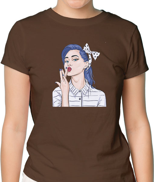 Дамска тениска с щампа Цветно лято F160310 - TShirtArtShop.com