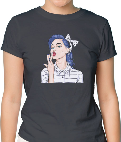 Дамска тениска с щампа Цветно лято F160310 - TShirtArtShop.com