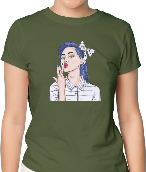 Дамска тениска с щампа Цветно лято F160310 - TShirtArtShop.com