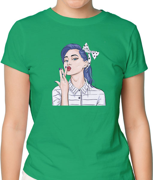 Дамска тениска с щампа Цветно лято F160310 - TShirtArtShop.com