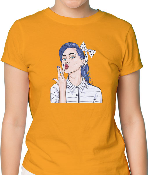 Дамска тениска с щампа Цветно лято F160310 - TShirtArtShop.com