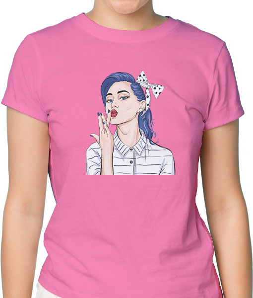 Дамска тениска с щампа Цветно лято F160310 - TShirtArtShop.com
