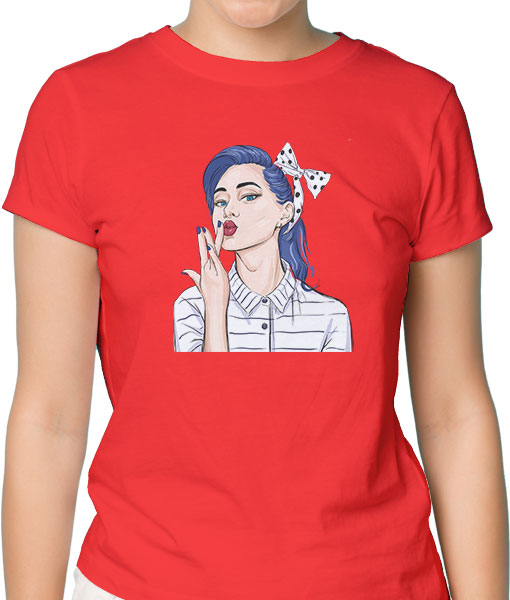 Дамска тениска с щампа Цветно лято F160310 - TShirtArtShop.com