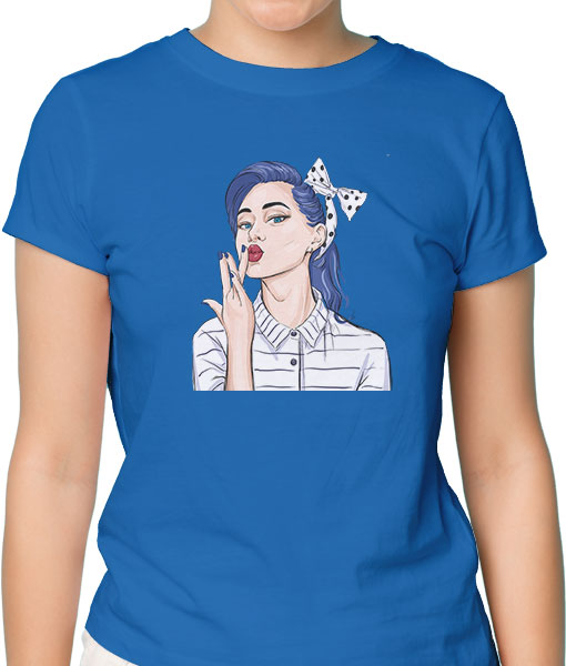Дамска тениска с щампа Цветно лято F160310 - TShirtArtShop.com