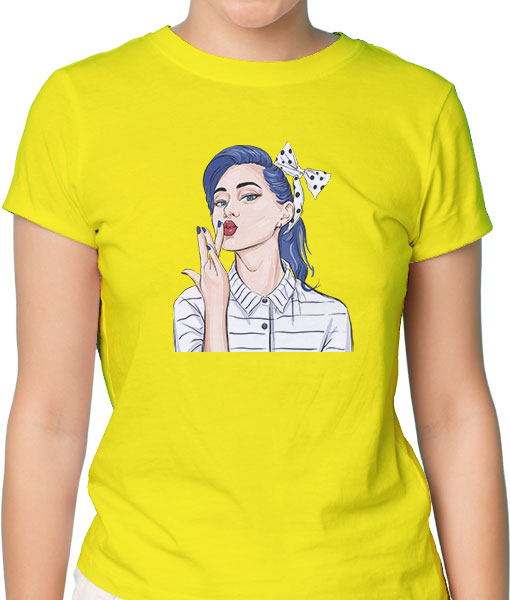 Дамска тениска с щампа Цветно лято F160310 - TShirtArtShop.com
