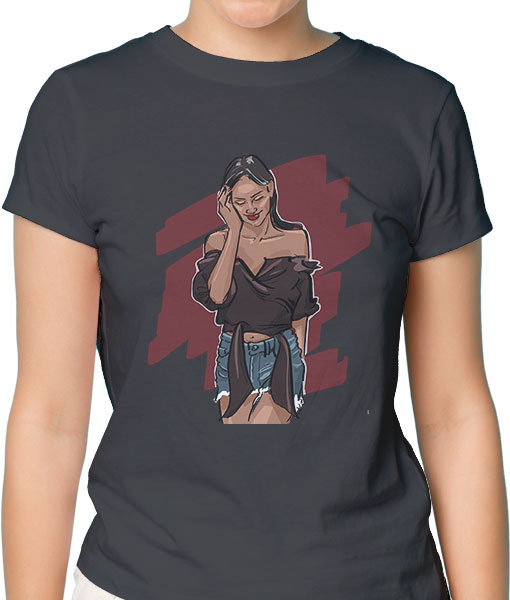 Дамска тениска с щампа Цветно лято F16031 - TShirtArtShop.com