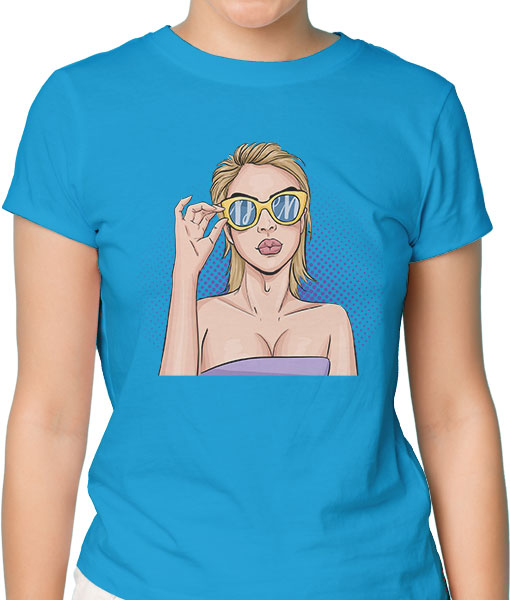 Дамска тениска с щампа Цветно лято F16034 - TShirtArtShop.com
