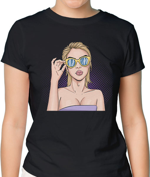 Дамска тениска с щампа Цветно лято F16034 - TShirtArtShop.com