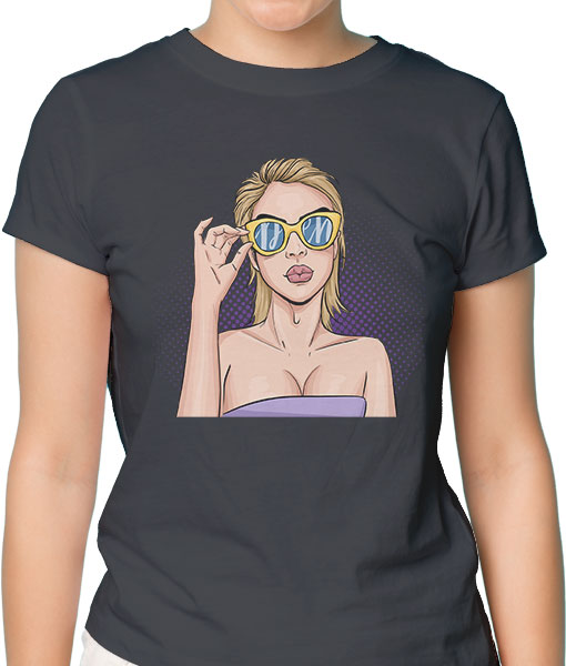 Дамска тениска с щампа Цветно лято F16034 - TShirtArtShop.com