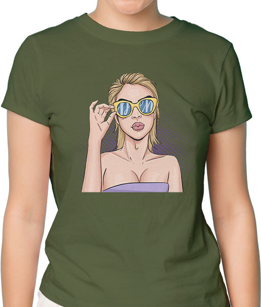Дамска тениска с щампа Цветно лято F16034 - TShirtArtShop.com