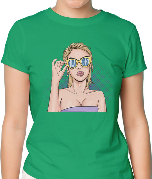 Дамска тениска с щампа Цветно лято F16034 - TShirtArtShop.com