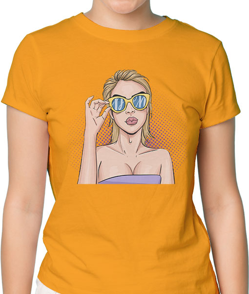 Дамска тениска с щампа Цветно лято F16034 - TShirtArtShop.com