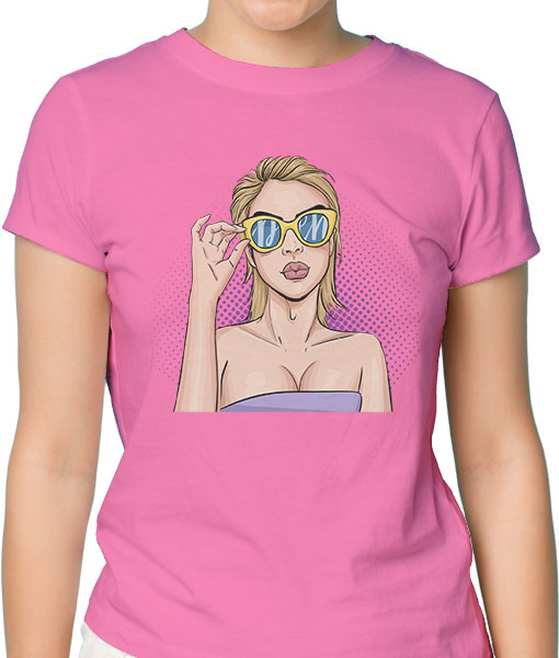 Дамска тениска с щампа Цветно лято F16034 - TShirtArtShop.com