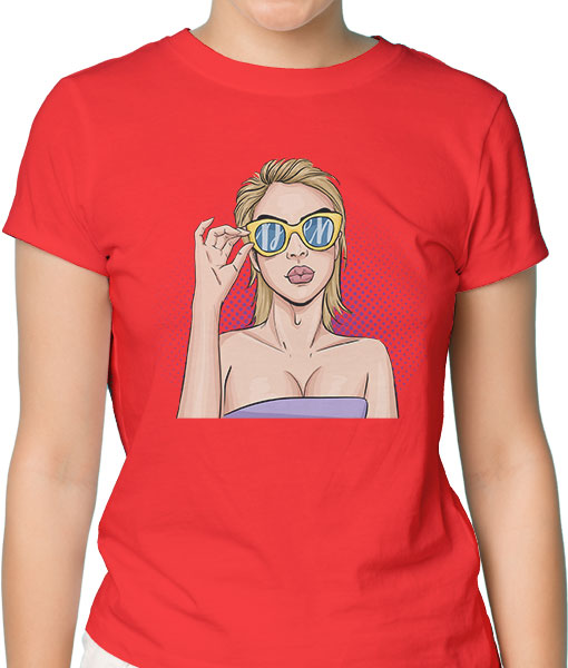 Дамска тениска с щампа Цветно лято F16034 - TShirtArtShop.com