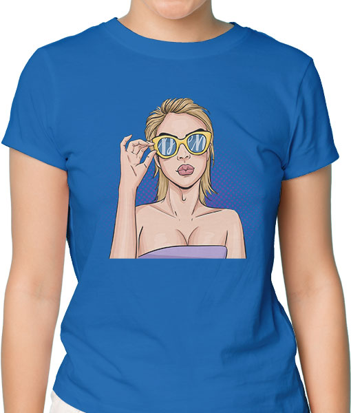 Дамска тениска с щампа Цветно лято F16034 - TShirtArtShop.com
