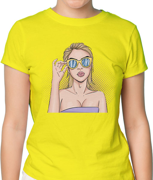 Дамска тениска с щампа Цветно лято F16034 - TShirtArtShop.com