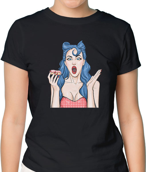 Дамска тениска с щампа Цветно лято F16035 - TShirtArtShop.com