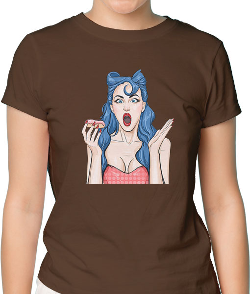 Дамска тениска с щампа Цветно лято F16035 - TShirtArtShop.com