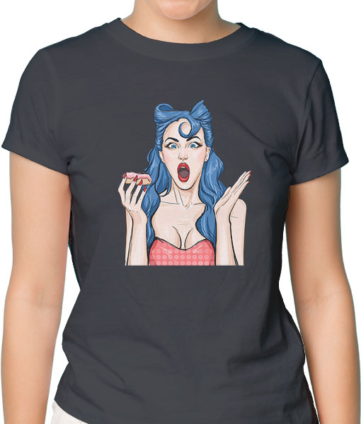 Дамска тениска с щампа Цветно лято F16035 - TShirtArtShop.com
