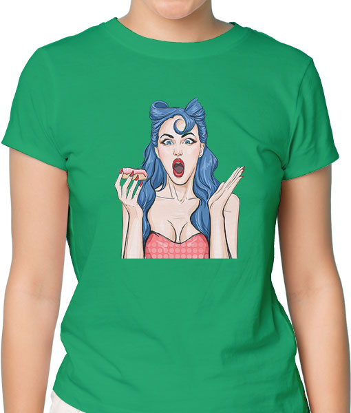 Дамска тениска с щампа Цветно лято F16035 - TShirtArtShop.com