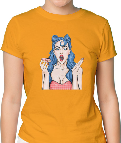 Дамска тениска с щампа Цветно лято F16035 - TShirtArtShop.com