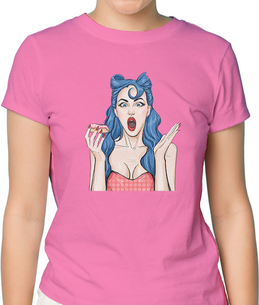 Дамска тениска с щампа Цветно лято F16035 - TShirtArtShop.com