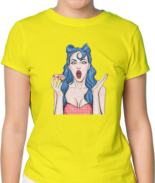 Дамска тениска с щампа Цветно лято F16035 - TShirtArtShop.com