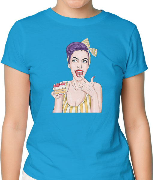 Дамска тениска с щампа Цветно лято F16036 - TShirtArtShop.com